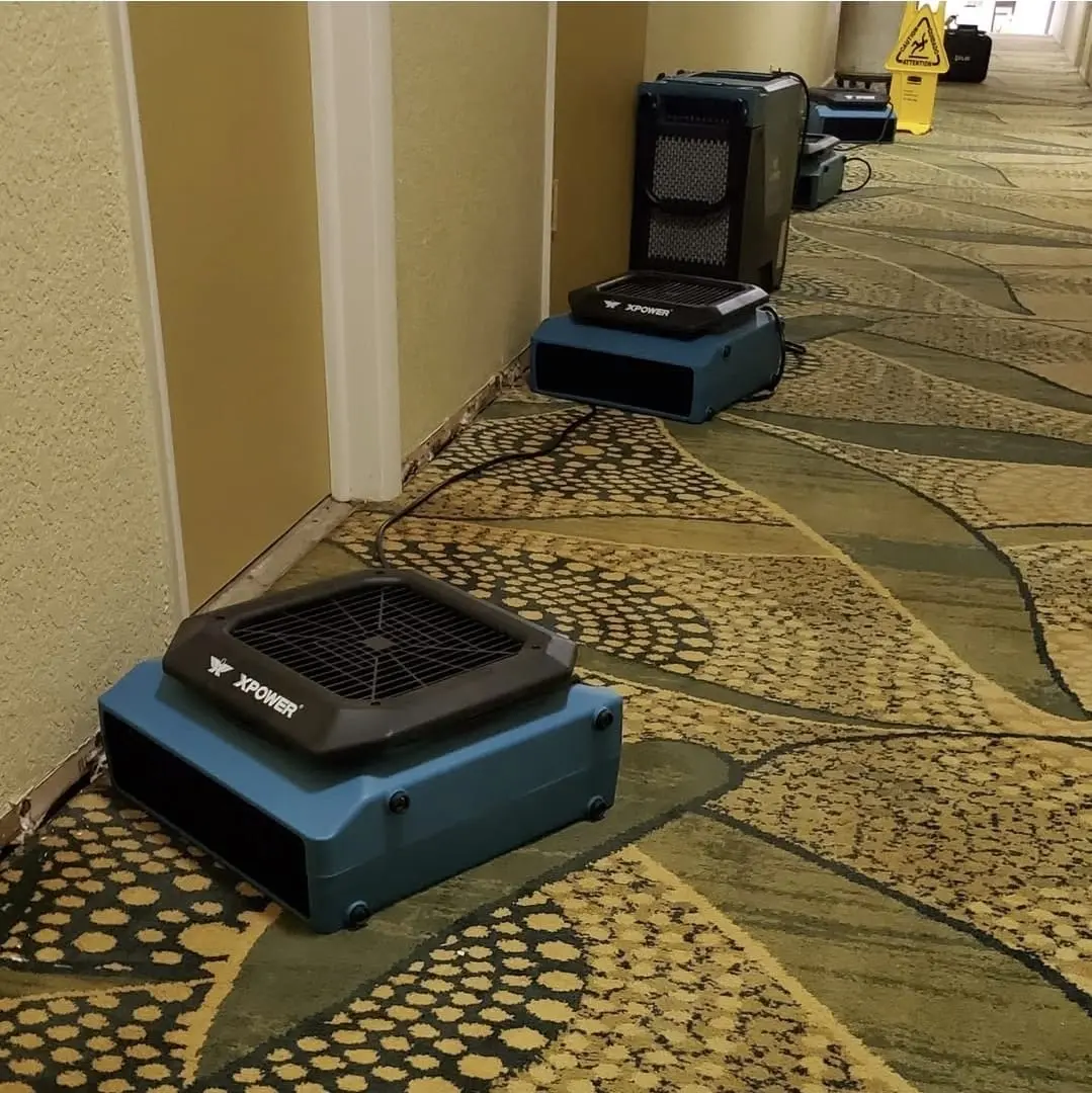 Water damage restoration work